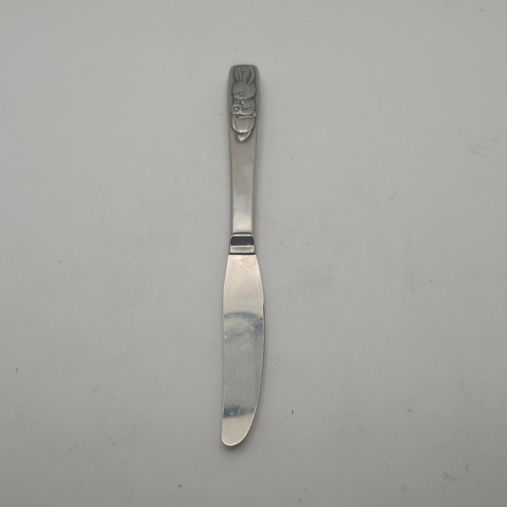 Vintage Oneida Community Peter Rabbit‎ Child Knife Flatware Stainless 6.75in